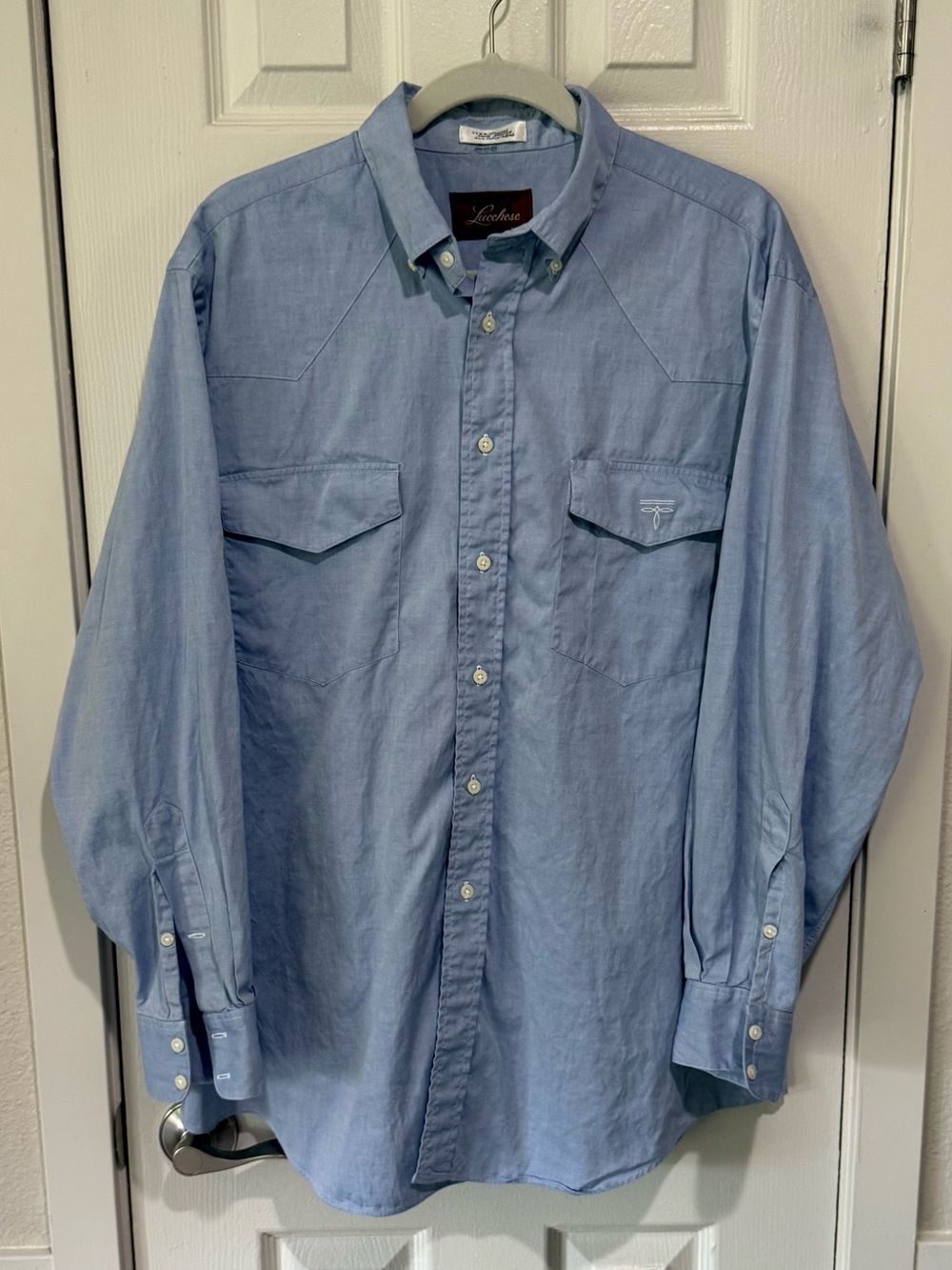 Lucchese Light Blue Casual Button-Down Shirt